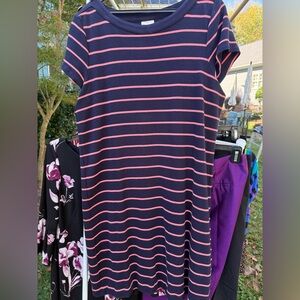 Talbots Navy and Pink Knit Top